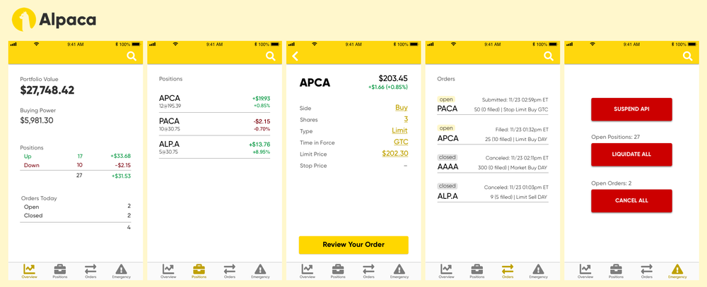 Launching an OSS Mobile App — Alpaca Dashboard