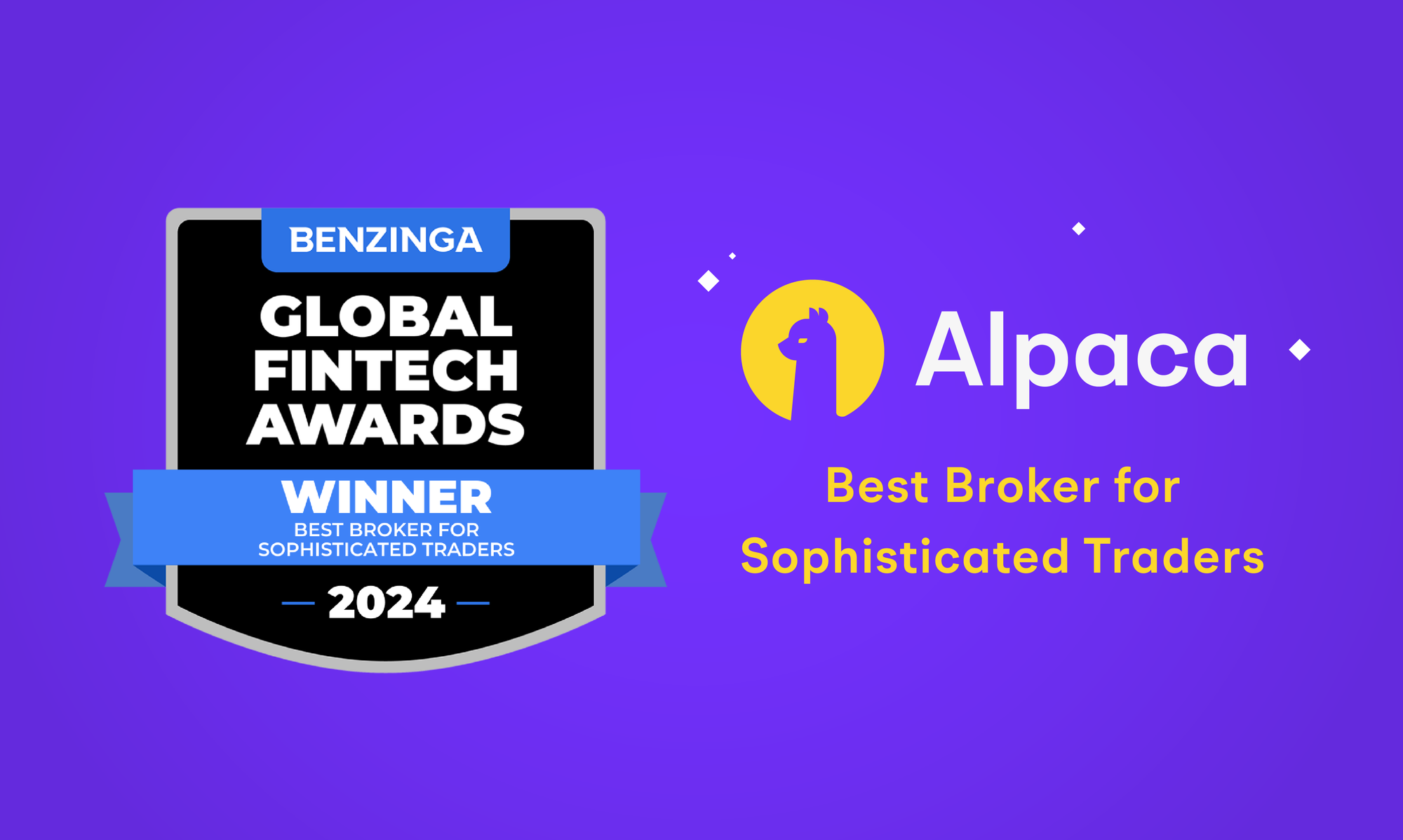 Alpaca Wins "Best Brokerage for Sophisticated Traders" at 2024 Benzinga Global Fintech Awards