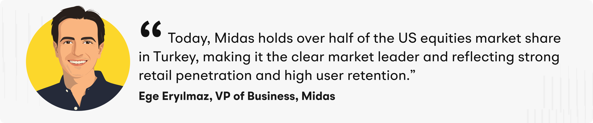 "Today, Midas holds over half of the US equities market share in Turkey, making it the clear market leader and reflecting strong retail penetration and high user retention," said Eryılmaz.