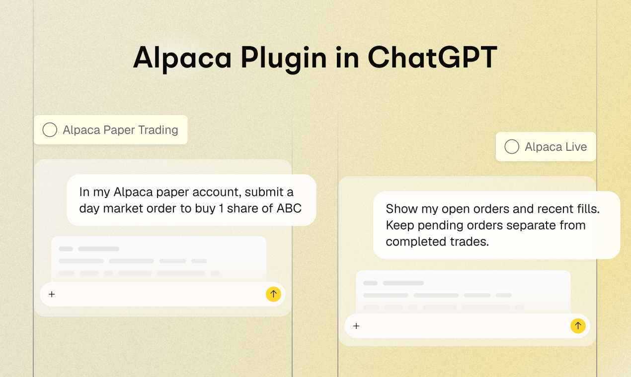 Paper Trading and Live Portfolio Monitoring Now Available in ChatGPT with Alpaca