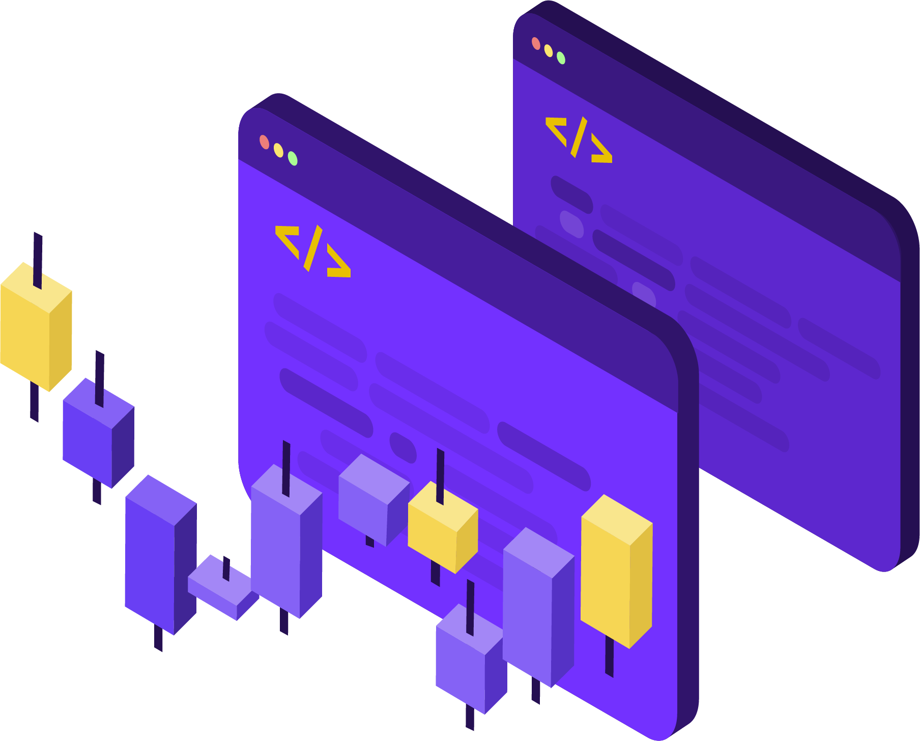 Dashboard with trading chart