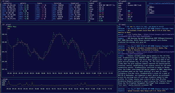 Agora: A Terminal-Based Market App Implementing the Alpaca API