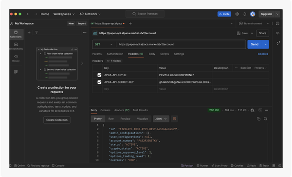 Manually Trading Stocks Using Postman and the Alpaca API