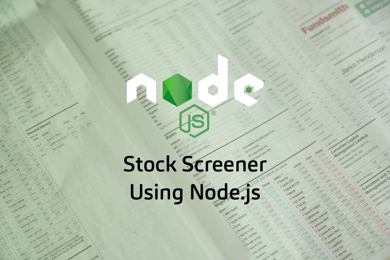 Node.js, Stock Screener Using Node.js
